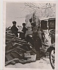 Наступление Красной Армии зимой 1943 г. на Белгородчине. Зимняя обувь, собранная местными жителями для советских воинов. Зима 1943 года (ГАНИБО)