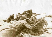 Артиллеристы ведут огонь по противнику. Белгородское направление, зима 1943 года