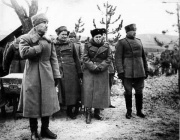 Е.В. Соколов и командиры 6-го кавалерийского корпуса, 1943 год.